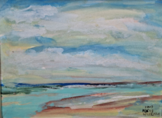 Acryl schilderij, Maya Wildevuur, Mexico, 2008